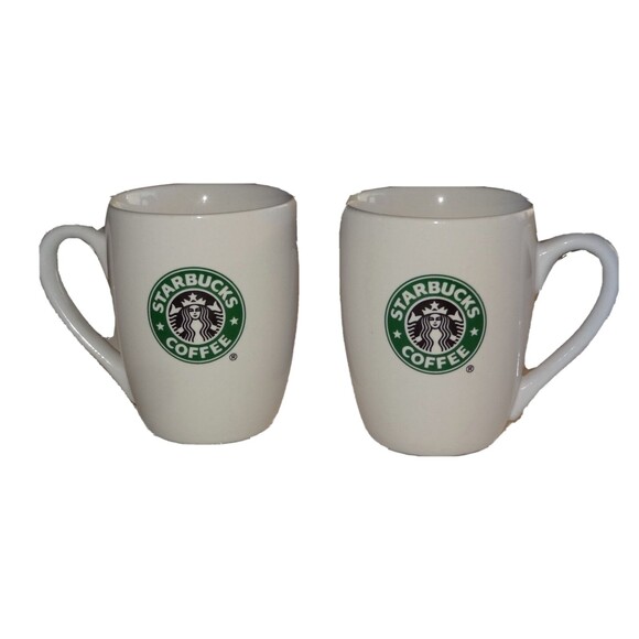 Lot 2x Starbucks MERMAID 2-sided SIREN Mug Cup 2007 10.2 Oz White Ceramic Coffee - Picture 2 of 10